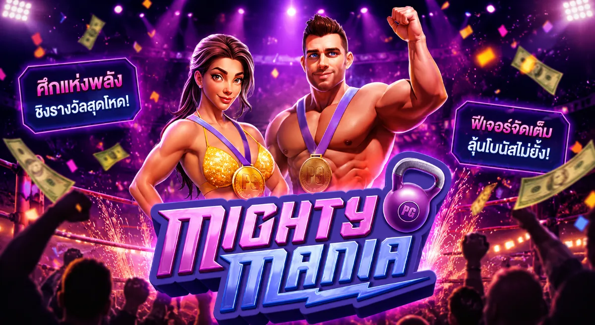 Mighty Mania PGSLOT สล็อตพลังมหาศึกสุดยิ่งใหญ่ พร้อมฟีเจอร์โบนัสและรางวัลสุดตื่นเต้น