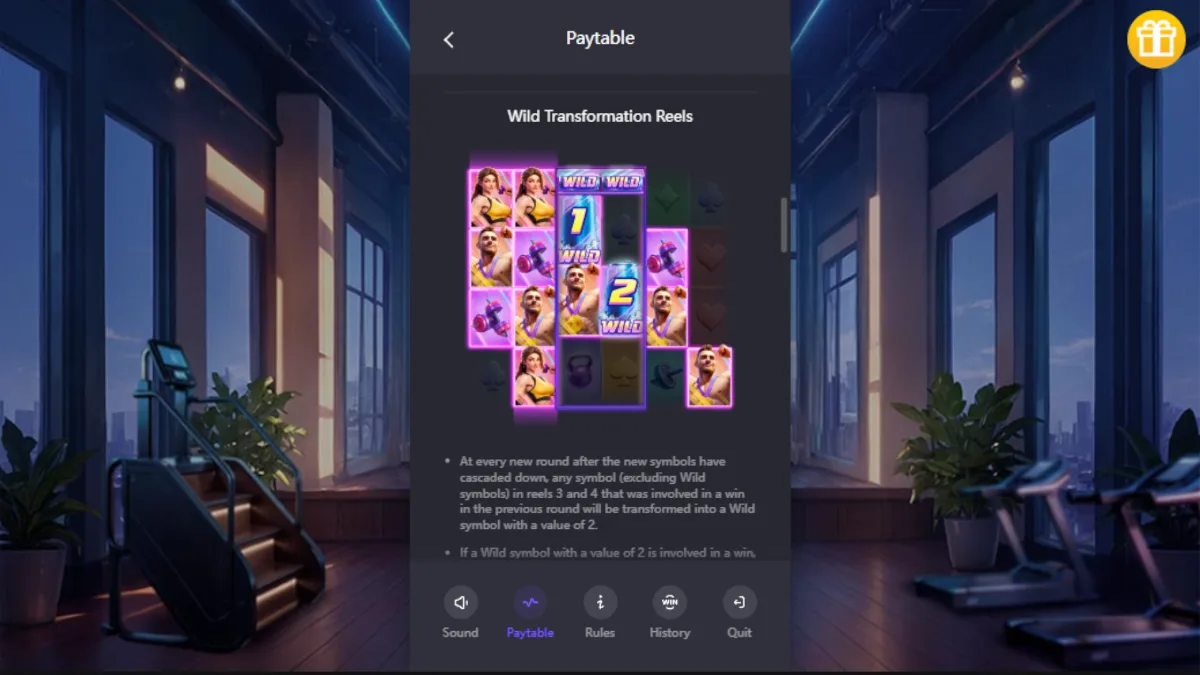 ภาพการจ่ายรางวัลใน Mighty Mania PGSLOT พร้อมตัวละครนักรบและเอฟเฟกต์พลังพิเศษ