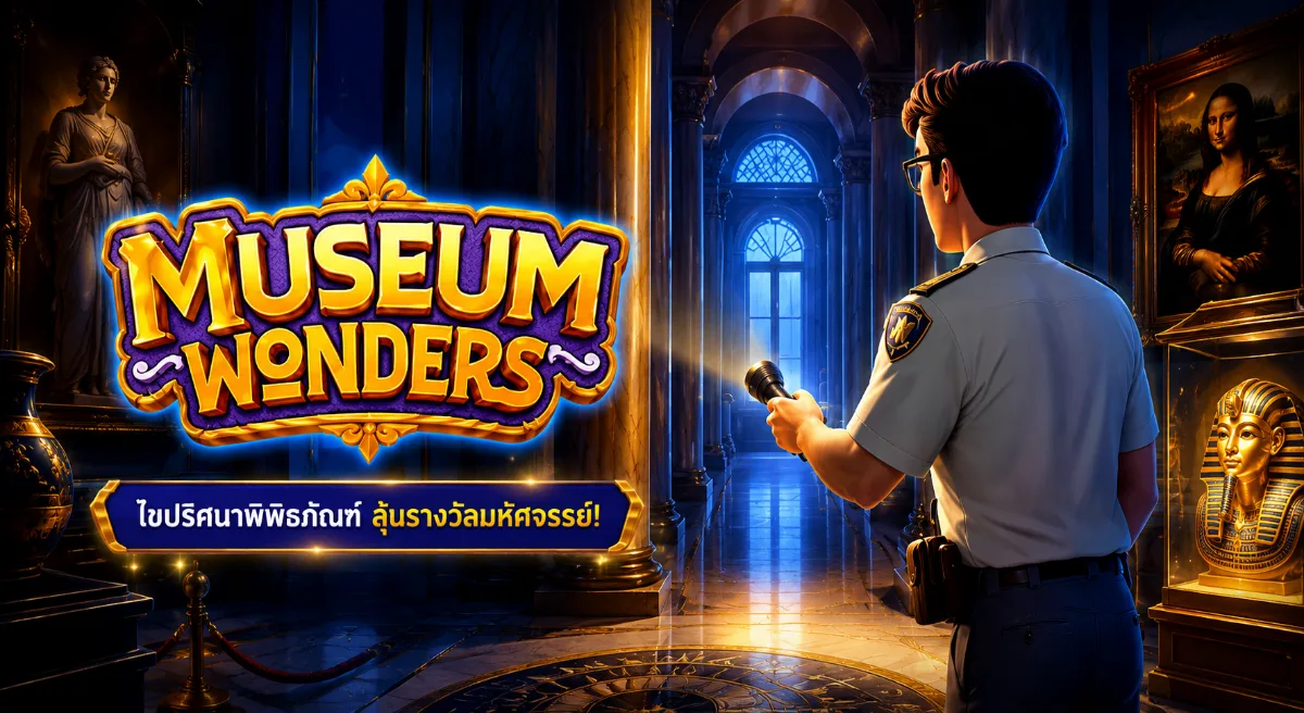 Museum Wonders PGSLOT สล็อตพิพิธภัณฑ์มหัศจรรย์ พร้อมฟีเจอร์โบนัสและสมบัติล้ำค่า