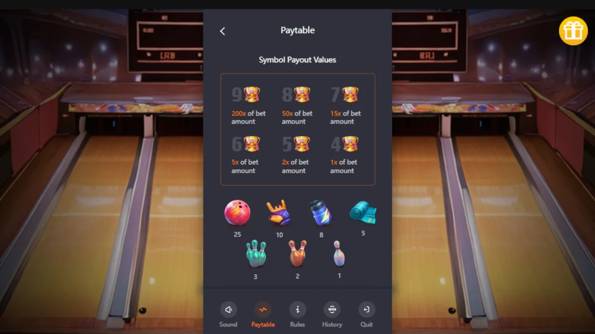 Perfect Strike slot symbols
