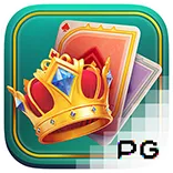 ไอคอนเกม Poker Kingdom Win PGSLOT แสดงไพ่โป๊กเกอร์ ชิปคาสิโน และสัญลักษณ์แห่งชัยชนะ