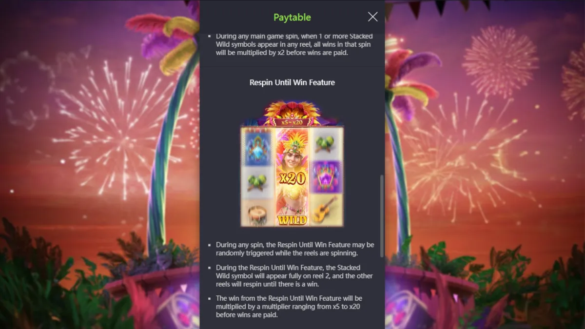 Rio Fantasia pg slot free spin