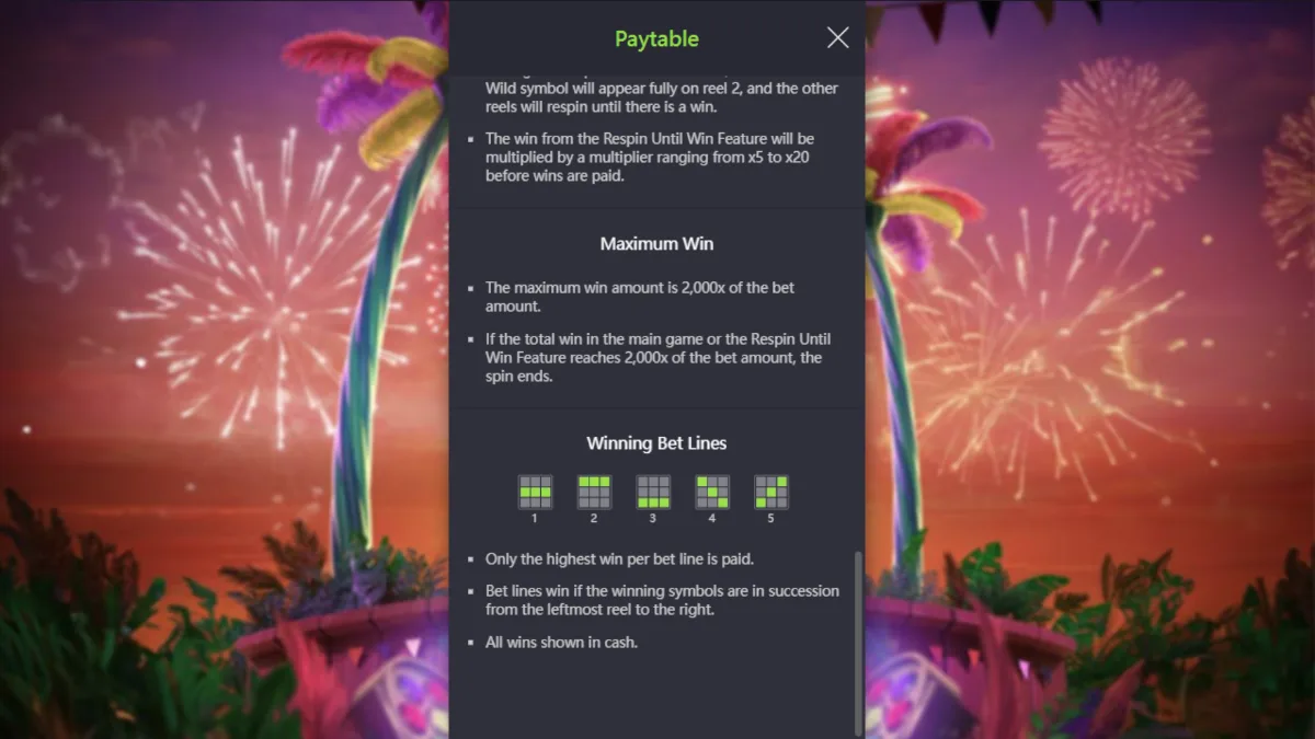 Rio Fantasia pgsoft bonus feature