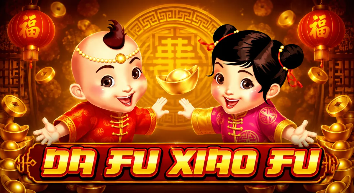 DA FU XIAO FU สล็อตวิดีโอจีนมงคลพร้อม Multiplier และ Gamble Feature