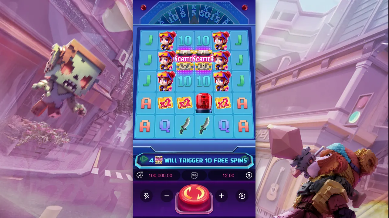 Zombie Blasters PGSLOT หน้าเกมสล็อตธีมซอมบี้ กราฟิกสุดมัน
