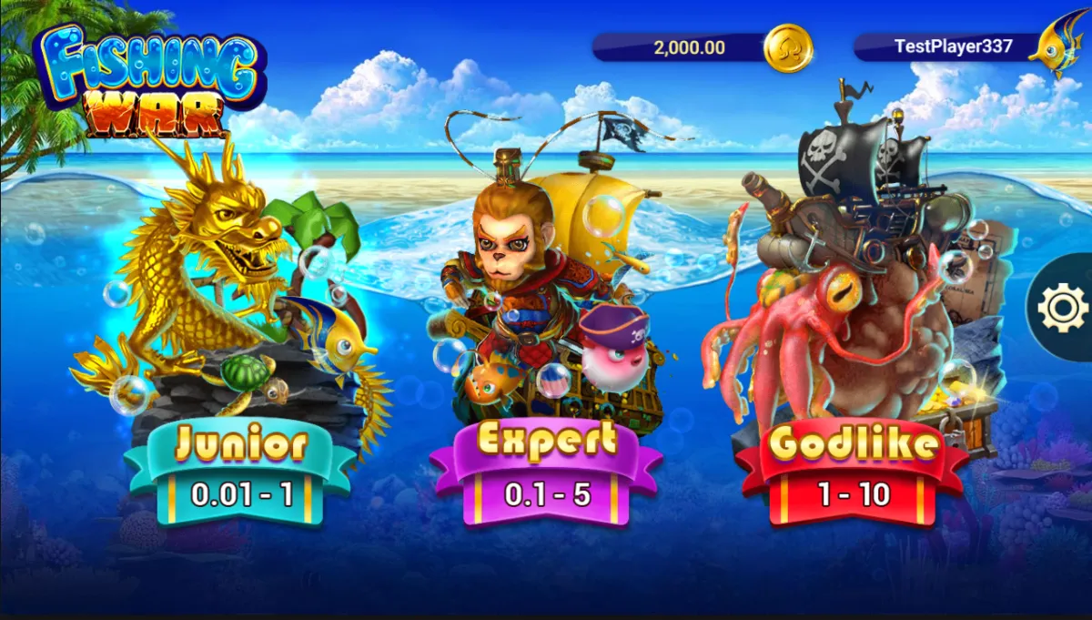 Fishing War เกมยิงปลา Spadegaming พร้อมกราฟิกโลกใต้ทะเลและปลาหลากหลายชนิด