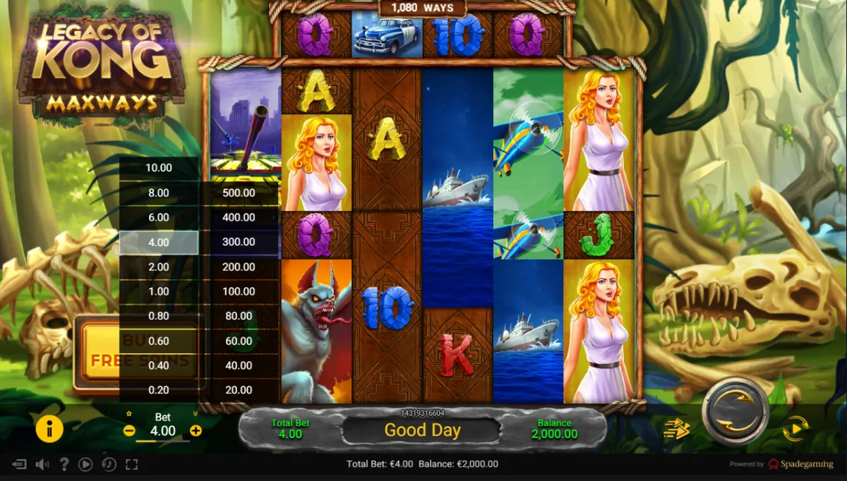 Legacy of Kong สล็อตธีมราชาวานรจาก Spadegaming พร้อมกราฟิกแฟนตาซี
