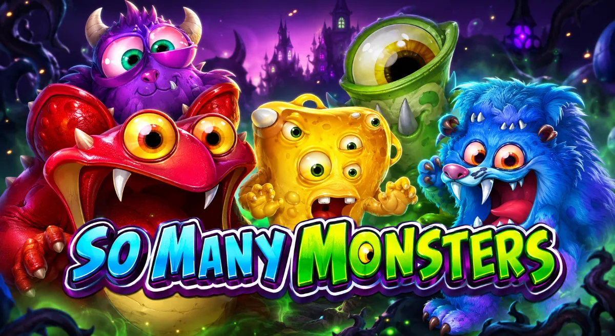 ภาพปกเกมสล็อต So Many Monsters จาก Microgaming มอนสเตอร์หลากสี