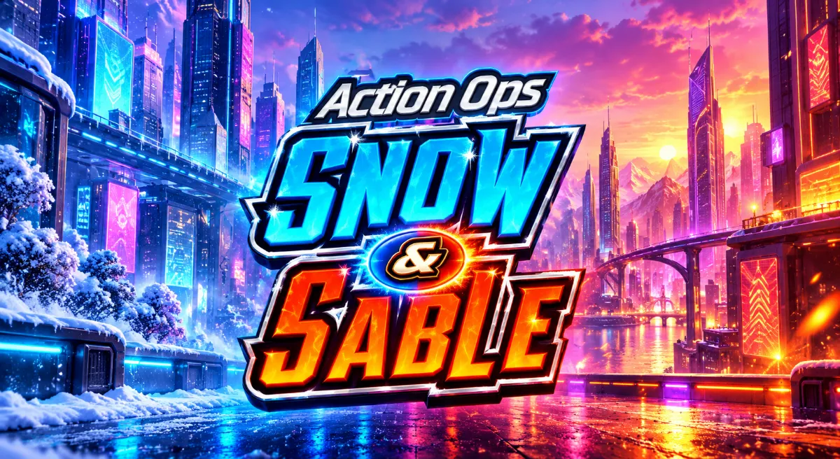 Snow และ Sable ในฉากเมืองอนาคตของเกม Action Ops