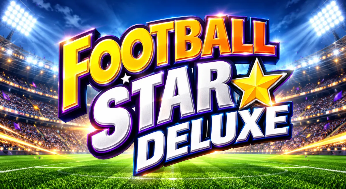 นักฟุตบอลในสนามและวงล้อเกม Football Star Deluxe