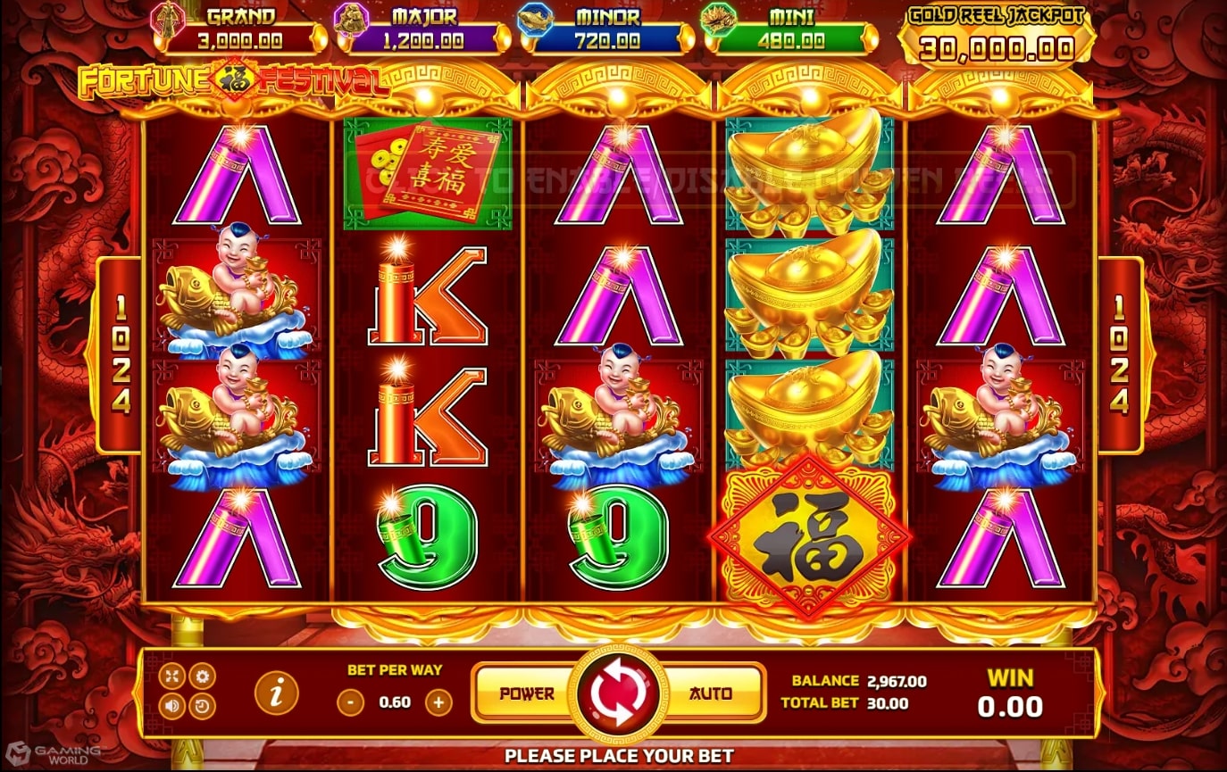 SLOTXO สัญลักษณ์ของเกม Fortune Festival Slot Games