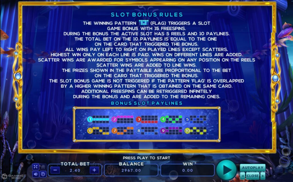 SLOTXO JOKER รีวิวเกมสล็อต Neptune Treasure Bingo Lines