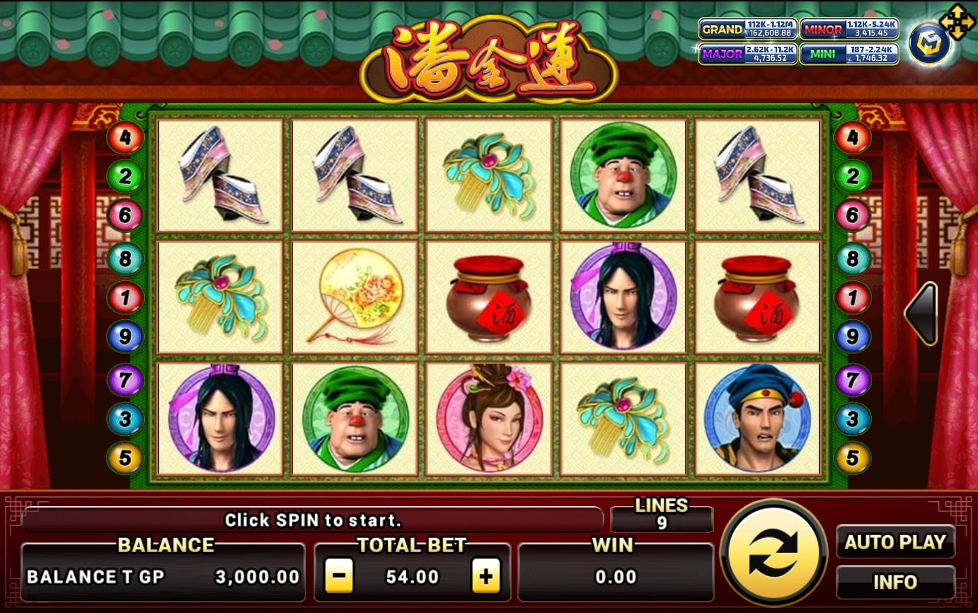 xoslotxo สัญลักษณ์ของเกม Pan Jin Lian Slot Games