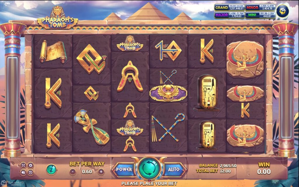 Slotxo True Wallet ไม่มีขั้นต่ำ สัญลักษณ์ของเกม Pharaoh's Tomb Games