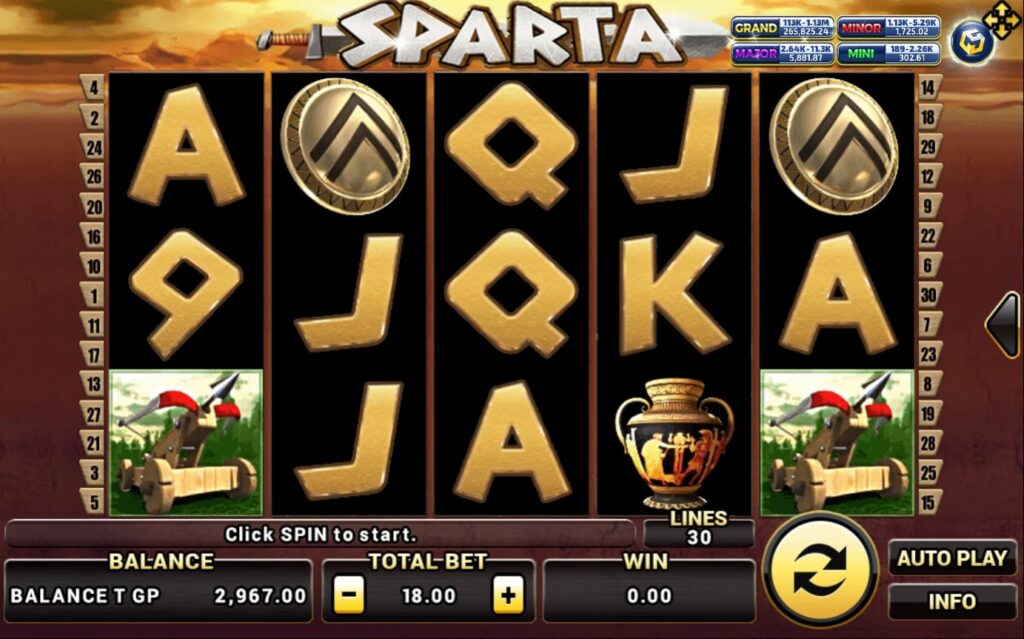Slotxo เติม True Wallet รีวิวเกมสล็อต Sparta Lines