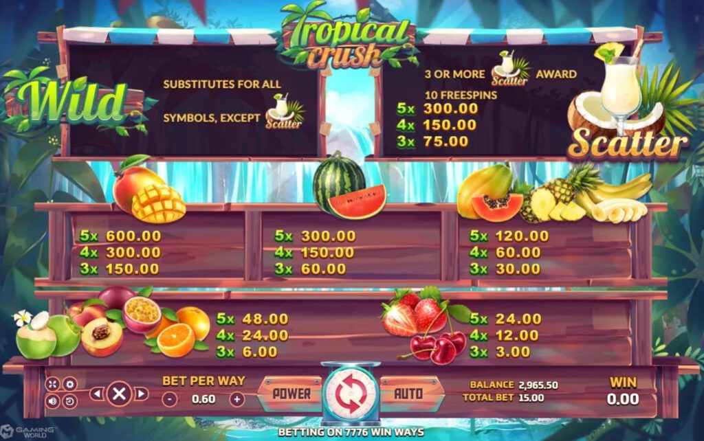 Tropical Crush slotxo slotxo247 ฝาก ถอน