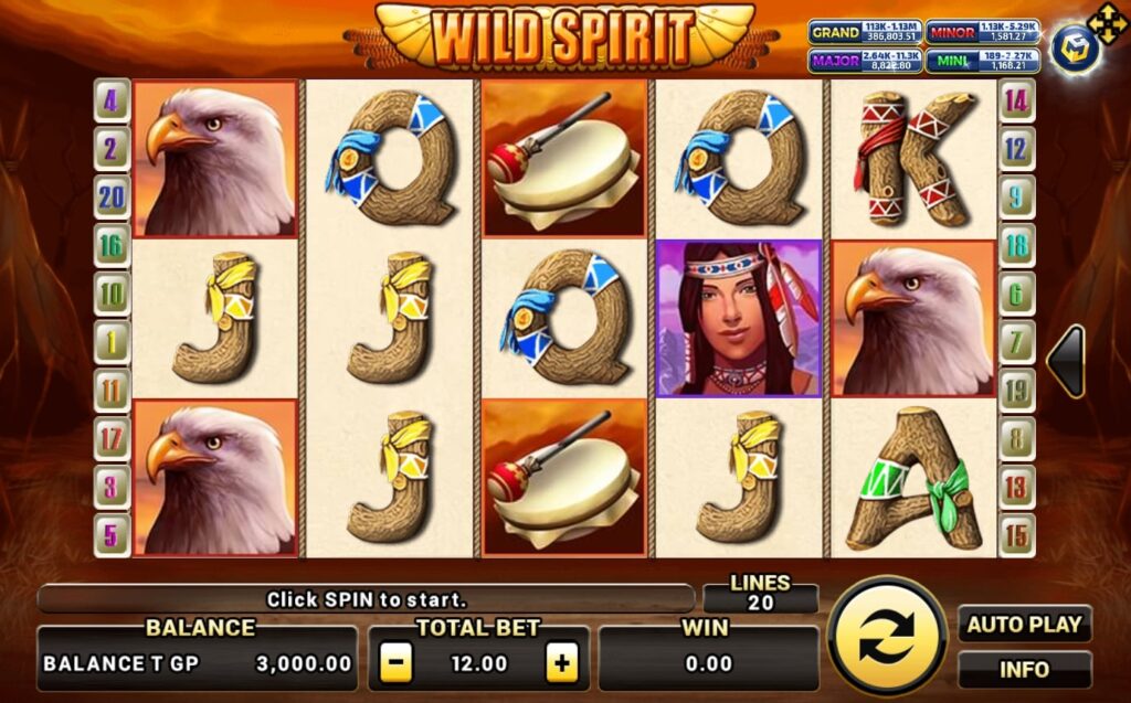 รีวิวเกมสล็อตxo Wild Spirit Lines