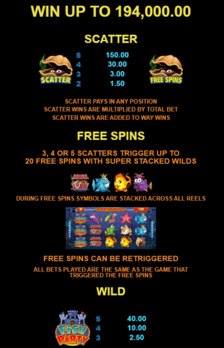 Fish Party Microgaming slotxo247 ฝาก ถอน