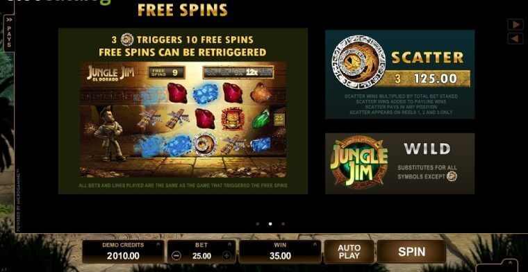 Jungle Jim El Dorado Microgaming slotxo247 ฝาก ถอน