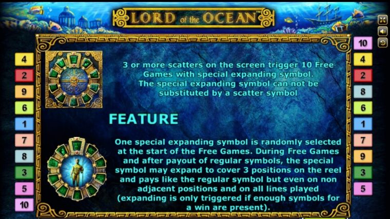 xo เครดิตฟรี ฟีเจอร์พิเศษในเกม สล็อต Lord of the Ocean​