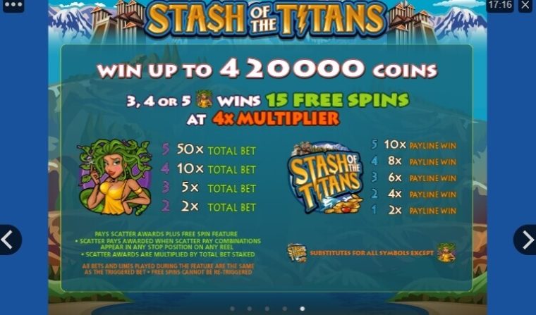 Stash of the Titans Microgaming slotxo247 ฝาก ถอน