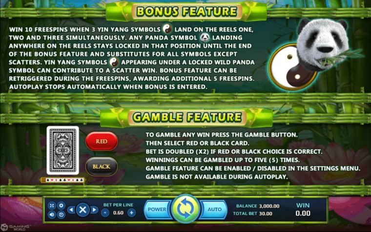 XO SLOT ฟีเจอร์พิเศษในเกมสล็อต Wild Giant Panda